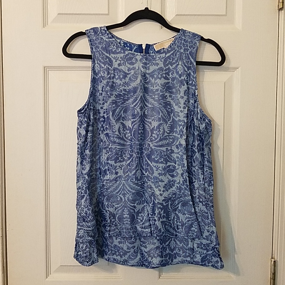 Blue with Silver stripes  Michael Kors Shirt NWOT